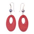 Earrings made of Stingray Leather Calar Drops...