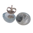 Aquamarine Stones Cabochon Cut Oval 11mm with Ear Studs...
