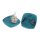Turquoise Stones Cabochon Cut Square 15mm with Ear Studs Silver