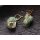 Green Turbo Shell Earrings with Lever Back Gold 26mm
