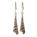 Granosa Shell Earrings with Lever Back Gold 30mm