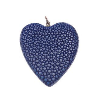 Stingray Pendant Cobalt Blue Polished / 925 Sterling Silber / Heart 40mm