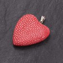 Stingray Pendant Red Strawberry Polished / 925 Sterling Silber / Heart 40mm