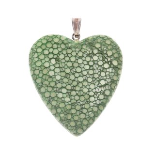 Stingray Pendant Summer Green Polished / 925 Sterling Silber / Heart 40mm