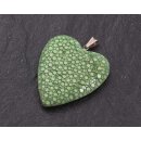 Stingray Pendant Summer Green Polished / 925 Sterling Silber / Heart 40mm