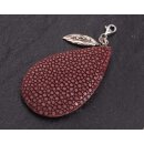 Stingray Pendant Burgundy Polished / 925 Sterling Silber / Teardrop 55mm