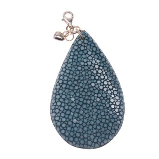 Stingray Pendant Dragonfly Blue Polished / 925 Sterling Silber / Teardrop 55mm