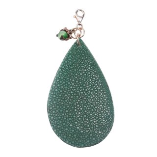 Stingray Pendant Fairway Green Polished / 925 Sterling Silber / Teardrop 55mm