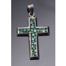 Stingray Pendant Green Polished / 925 Sterling Silber /...