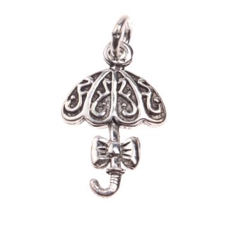 4 Umbrella Charm Pendant 925 Sterling Silber / 20mm