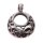 925Sterling Silber Round Drop Carving Charm Pendant 22mm