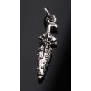 Silber Anhänger für Halsketten aus 925 / Regenschirm Form / Sterling Silber Charm 22x6mm /  4 Stück