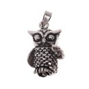 925 Sterling Silber Charm owl Pendant 20x13mm