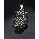 925 Sterling Silber Charm owl Pendant 20x13mm