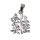 925 Sterling Silber Charm Pendant 20x14mm / 2 pieces