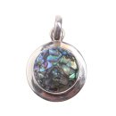 925 Sterling Silber Pendant with Paua Shell / 25x20mm