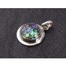 925 Sterling Silber Pendant with Paua Shell / 25x20mm