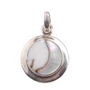 925 Sterling Silber Pendant with Abalone Shell / 25x20mm