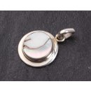 925 Sterling Silber Pendant with Abalone Shell / 25x20mm