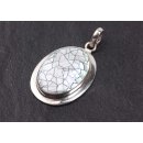 925 Sterling Silber Pendant with Abalone Shell / 25x20mm