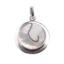 925 Sterling Silber Pendant with Abalone Shell / 31mm