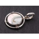 925 Sterling Silber Pendant with Abalone Shell / 36mm