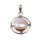 Muschel charm + 925 Sterling Silber Anhänger aus Abalone Muschel / 37mm