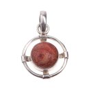 925 Sterling Silber Pendant with Coral / 32mm