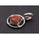 925 Sterling Silber Pendant with Coral / 32mm