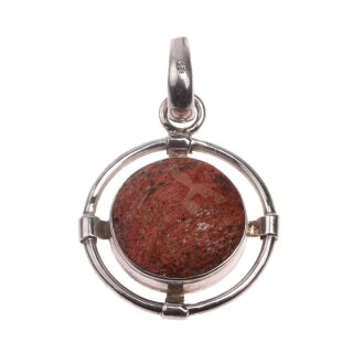 925 Sterling Silber Pendant with Coral / 38mm