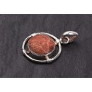 925 Sterling Silber Pendant with Coral / 38mm
