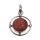 925 Sterling Silber Pendant with Coral / 38mm