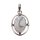 925 Sterling Silber Pendant with Abalone shell / 44x36mm