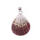 925 Sterling Silber Pendant with Scallop Shell / 37mm