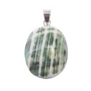 925 Sterling Silber Pendant with Turbo Shell / 38x25mm