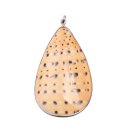 925 Sterling Silber Pendant with Melo Shell / 70x40mm