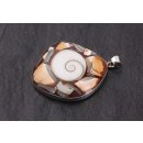 925 Sterling Silber Pendant with Shell 50x40mm