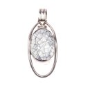 925 Sterling Silber Pendant with Abalone Shell 55x22mm