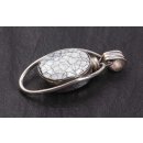 925 Sterling Silber Pendant with Abalone Shell 55x22mm