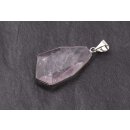 Light Amethyst Stone Pendant 40x25mm
