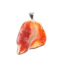 Red Line Agate Stone Pendant 40x30mm