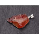 Red Line Agate Stone Pendant 40x30mm