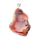 Red Line Agate Stone Pendant 46x35mm