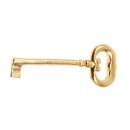 Key Pendant / Wood Gold Plated Handmade 120mm