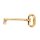 Key Pendant / Wood Gold Plated Handmade 120mm