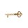 Key Pendant / Wood Gold Plated Handmade 50mm