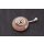 Natural Crazy Achat Stein Anhänger Donut 28mm Spirale aus versilbertem Messing