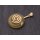 Honey Jade Stone Pendant Donut 30mm with Spiral Brass / Gold