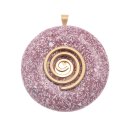 Dusky Orchid Doughnut/Donut/Ring Resin Pendant 50mm with...
