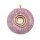 Dusky Orchid Doughnut/Donut/Ring Resin Pendant 50mm with Spiral Brass / Gold